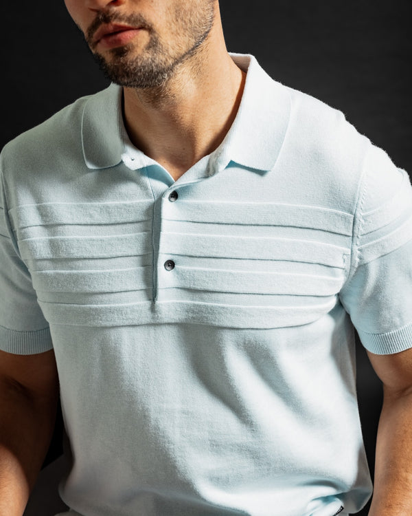 Lyocell 3D-Stripe Knitted Polo