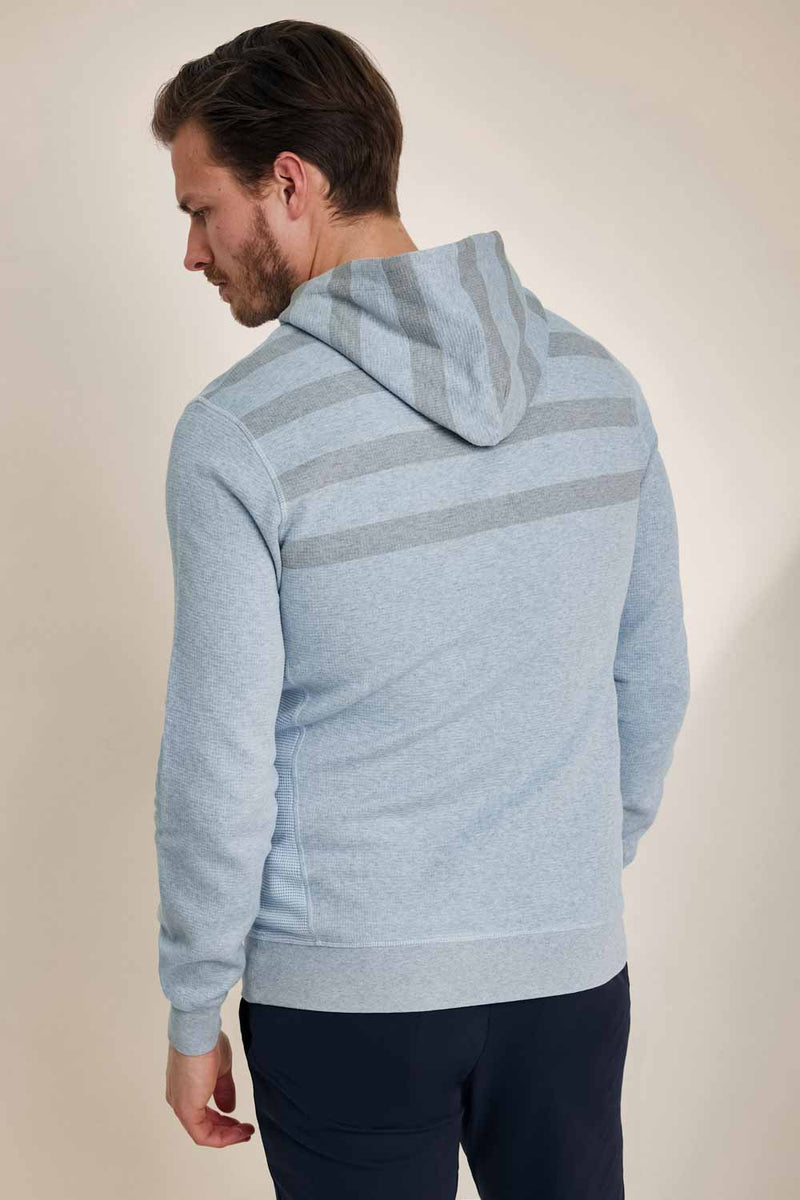 Stripe Hoodie Grid Sweater